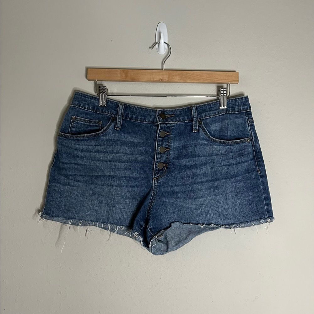 Universal Thread Button Fly Cut Off Jean Shorts S… - image 1